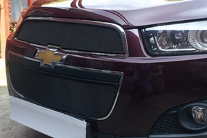 Сетка защитная в решетку радиатора Standart черный Strelka Chevrolet Captiva 2006-2019 ― Auto-Clover