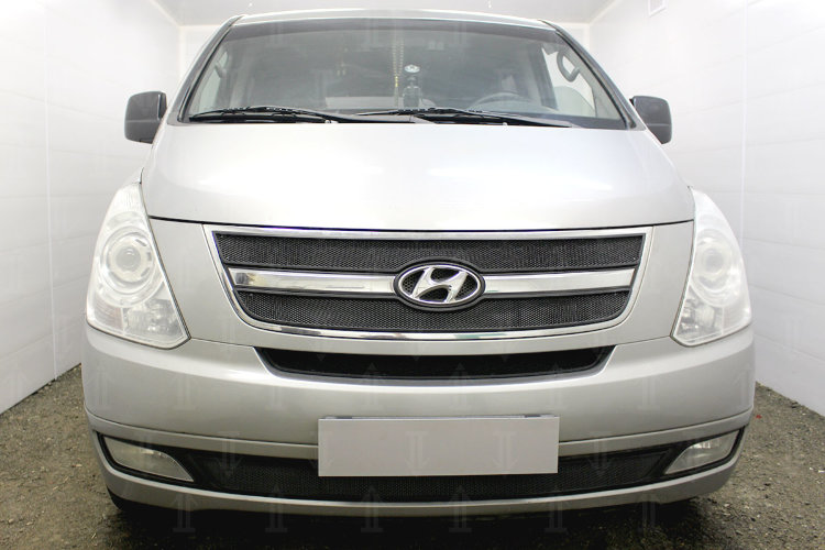 Сетка защитная в решетку радиатора Standart черный Strelka Hyundai Grand Starex (H-1) 2007-2019 no.6886