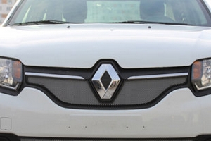 Сетка защитная в решетку радиатора Standart хром Strelka Renault Logan 2013-2019 ― Auto-Clover