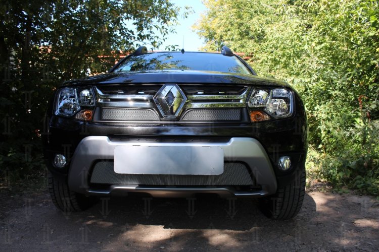 Сетка защитная в решетку радиатора Standart хром Strelka Renault Duster 2011-2019 no.6429