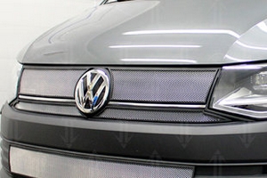 Сетка защитная в решетку радиатора Standart хром Strelka Volkswagen Transporter T6 2015-2019 ― Auto-Clover