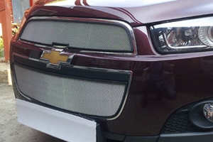 Сетка защитная в решетку радиатора Standart хром Strelka Chevrolet Captiva 2006-2019 ― Auto-Clover