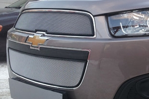 Сетка защитная в решетку радиатора Standart хром Strelka Chevrolet Captiva 2006-2019 ― Auto-Clover