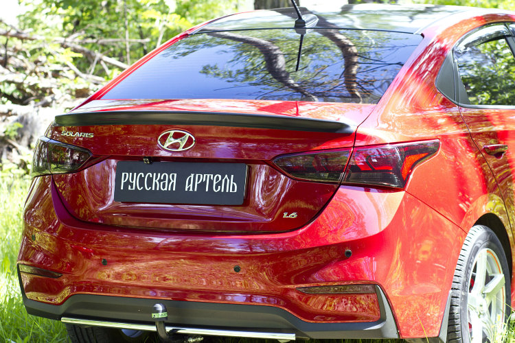 Спойлер на крышку багажника Русская Артель Hyundai Solaris 2017-2019 no.828