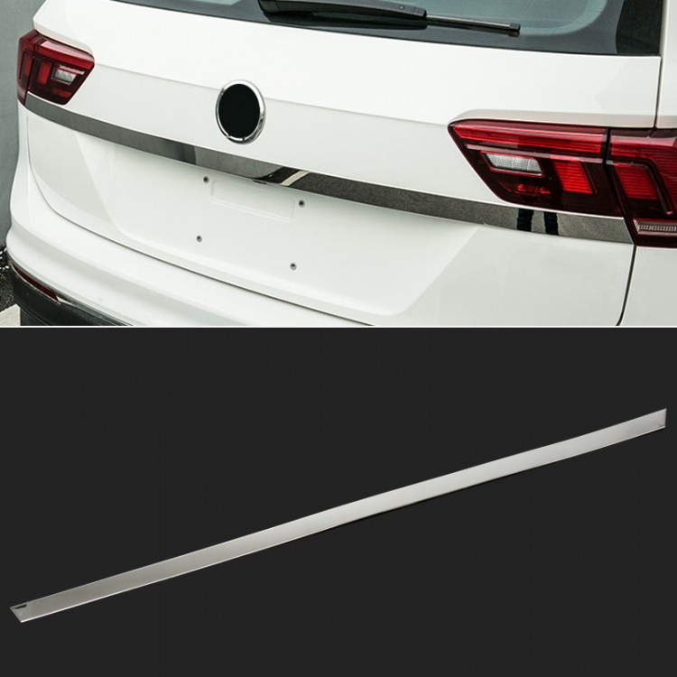 Стальная накладка на багажник над номером OEM-Tuning Volkswagen Tiguan II 2016-2019 no.5580