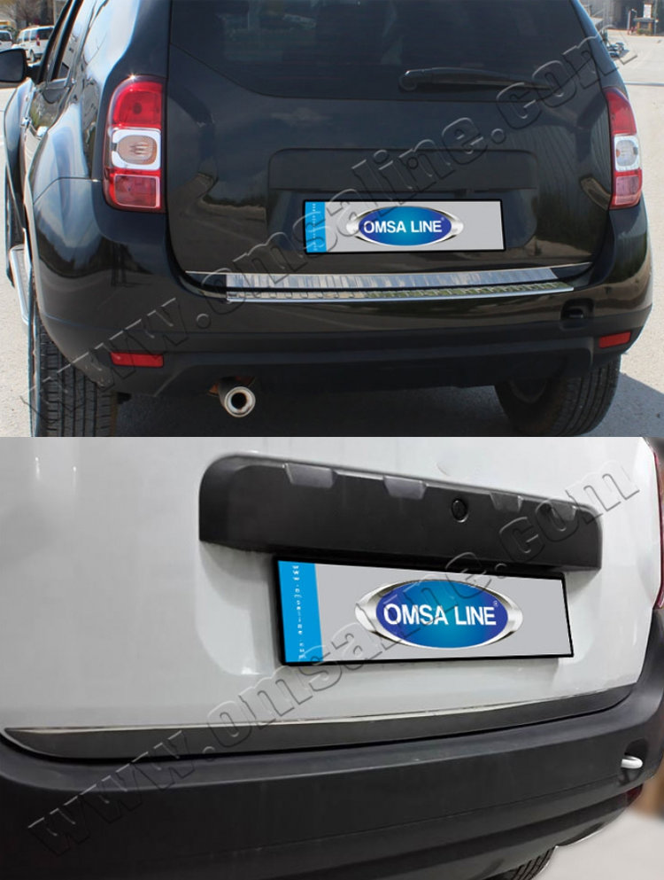 Стальная накладка на кромку багажника Omsa Line Renault Duster 2011-2019 no.13615