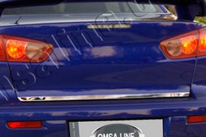 Стальная накладка на кромку багажника Omsa Line Mitsubishi Lancer X 2007-2017 ― Auto-Clover