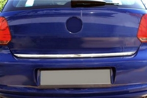 Стальная накладка на кромку багажника Omsa Line Volkswagen Polo V 2009-2019 ― Auto-Clover
