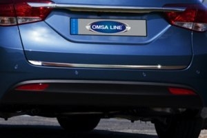 Стальная накладка на кромку багажника Omsa Line Hyundai i40 2011-2019 ― Auto-Clover