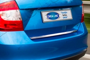 Стальная накладка на кромку багажника Omsa Line Skoda Rapid 2012-2019 ― Auto-Clover