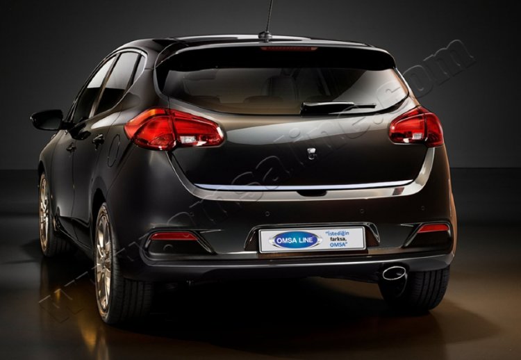 Стальная накладка на кромку багажника Omsa Line KIA Ceed 2012-2018 no.9028