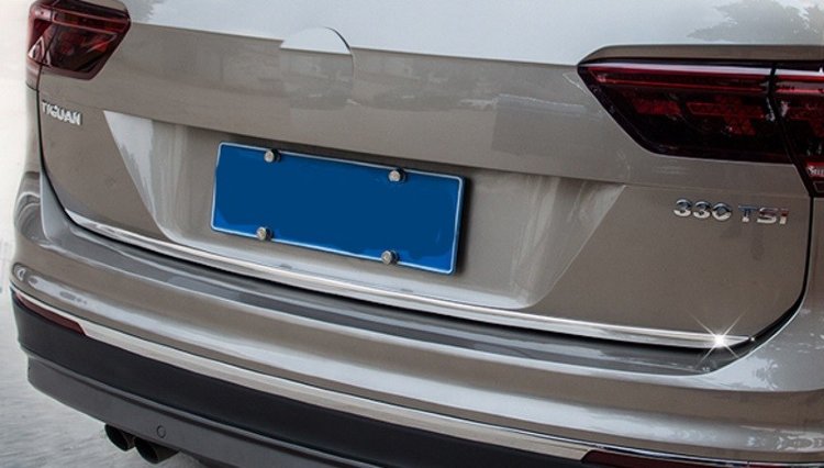Стальная накладка на кромку багажника (вариант 2) OEM-Tuning Volkswagen Tiguan II 2016-2019 no.5196