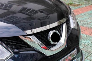 Стальная накладка на кромку капота OEM-Tuning Nissan X-Trail 2014-2019 ― Auto-Clover