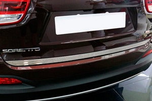 Стальная накладка на кромку крышки багажника OEM-Tuning KIA Sorento Prime 2015-2019 ― Auto-Clover