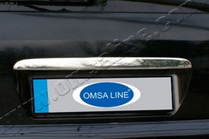 Стальная накладка на крышку багажника над номером Omsa Line Mercedes-Benz ML-Class W164 2006-2011 ― Auto-Clover