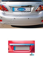Стальная накладка на крышку багажника над номером Omsa Line Toyota Corolla 2007-2013