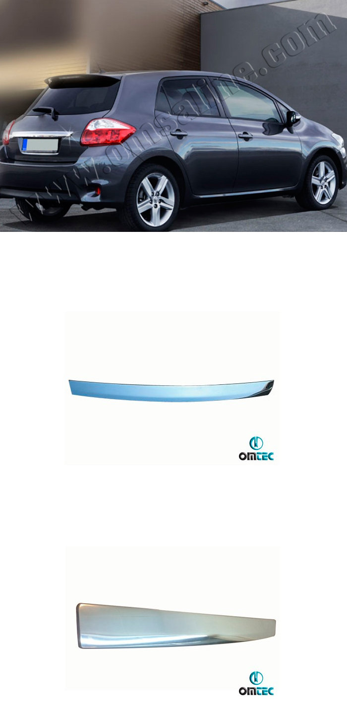 Стальная накладка на крышку багажника над номером Omsa Line Toyota Auris 2006-2013 no.13607