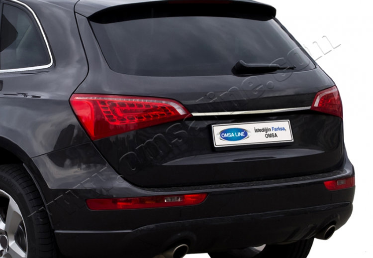 Стальная накладка на крышку багажника над номером Omsa Line Audi Q5 2008-2017 no.13749
