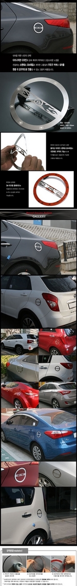 Стальная накладка на лючок бензобака Autoria Hyundai i30 2007-2012