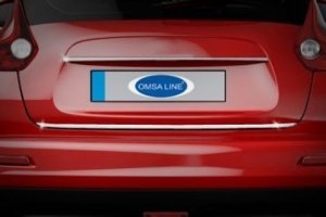 Стальная накладка на нижнюю кромку багажника Omsa Line Nissan Juke 2011-2019 ― Auto-Clover