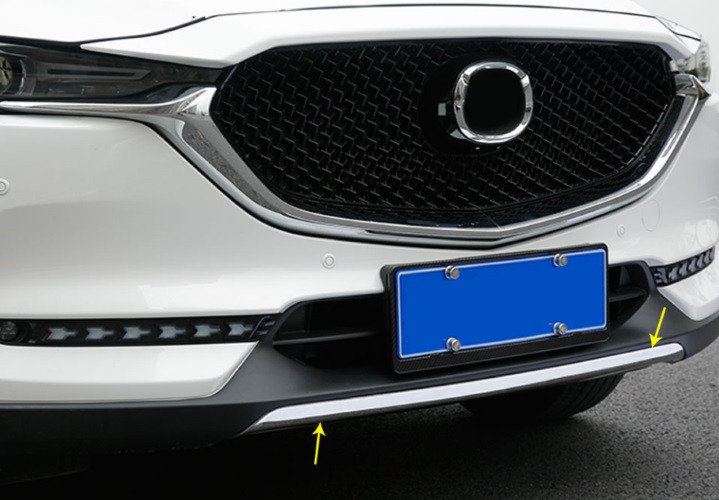 Стальная накладка на передний бампер OEM-Tuning Mazda CX-5 2017-2019 no.1910