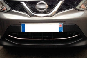Стальная накладка на передний бампер OEM-Tuning Nissan Qashqai 2014-2019 ― Auto-Clover