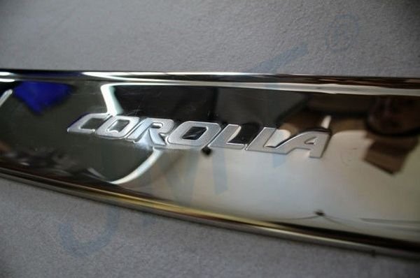 Стальная накладка на площадку заднего бампера JMT Toyota Corolla 2013-2019 no.14064