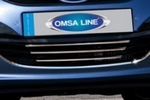 Стальная накладка на решетку радиатора (3 элемента) Omsa Line Hyundai i40 2011-2019