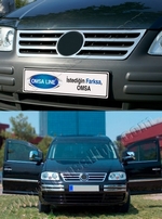 Стальная накладка на решетку радиатора Omsa Line Volkswagen Caddy 2003-2019