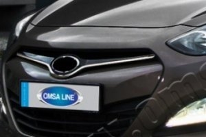 Стальная накладка на решетку радиатора Omsa Line Hyundai i30 2012-2017 ― Auto-Clover