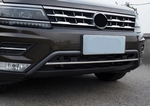 Стальная накладка на решетку воздухозаборника (Off-Road) OEM-Tuning Volkswagen Tiguan II 2016-2019