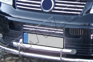 Стальная накладка на решетку воздухозаборника Omsa Line Volkswagen Transporter T5 2003-2015 ― Auto-Clover