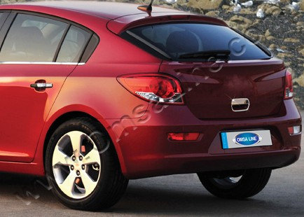 Стальная накладка на ручку двери багажника Omsa Line Chevrolet Cruze 2008-2016 no.16151