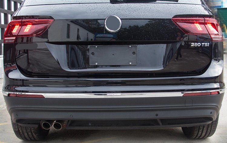 Стальная накладка на задний бампер OEM-Tuning Volkswagen Tiguan II 2016-2019 no.5194
