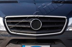 Стальная окантовка на решетку радиатора Omsa Line Mercedes-Benz Sprinter W906 2006-2019 ― Auto-Clover