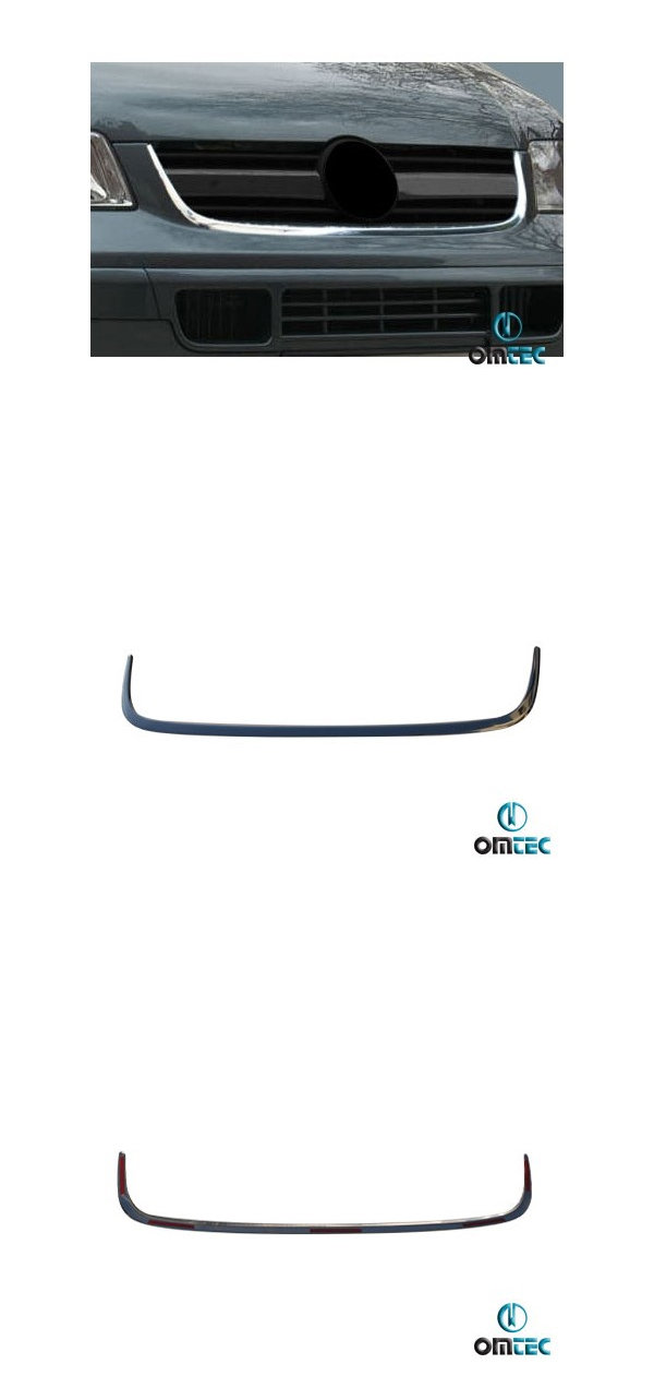 Стальная окантовка на решетку радиатора Omsa Line Volkswagen Transporter T5 2003-2015 no.13907