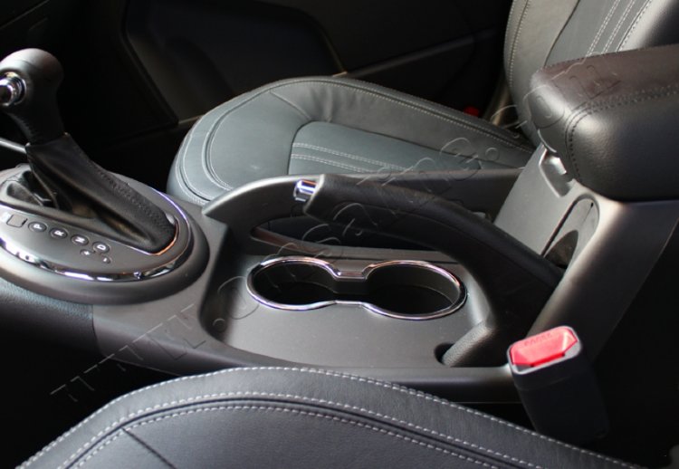 Стальная окантовка подстаканников Omsa Line KIA Sportage 2010-2015 no.16178