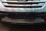 Стальная решетка в передний бампер (d 12) Can Otomotiv Hyundai Santa Fe 2012-2018