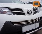 Стальная решетка в передний бампер (d 16) Can Otomotiv Toyota RAV4 2013-2019