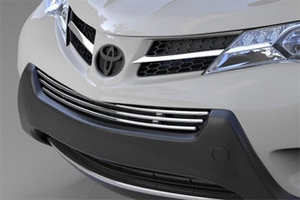 Стальная решетка в передний бампер (d 16) Can Otomotiv Toyota RAV4 2013-2019 ― Auto-Clover