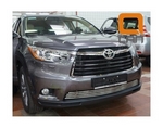 Стальная решетка в передний бампер (d 16) Can Otomotiv Toyota Highlander 2014-2019