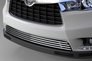 Стальная решетка в передний бампер (d 16) Can Otomotiv Toyota Highlander 2014-2019 ― Auto-Clover