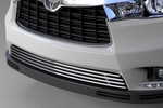 Стальная решетка в передний бампер (d 16) Can Otomotiv Toyota Highlander 2014-2019