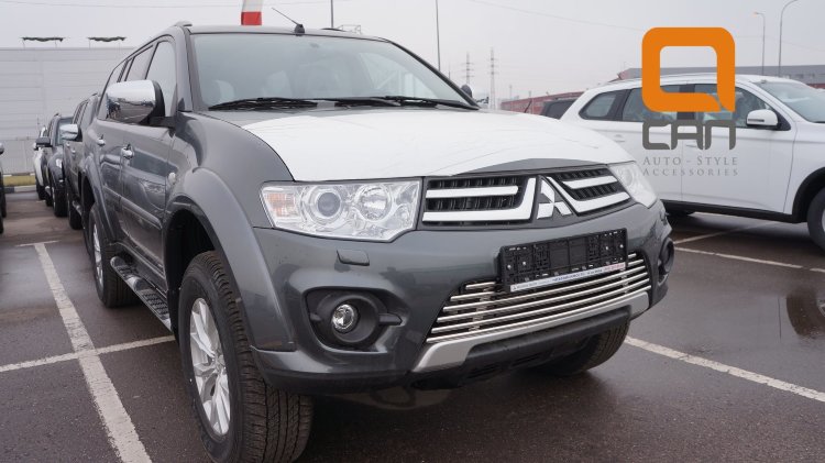 Стальная решетка в передний бампер (d 16) Can Otomotiv Mitsubishi L200 2005-2015 no.11104