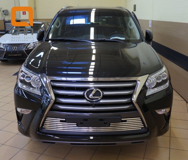 Стальная решетка в передний бампер (d 16) Can Otomotiv Lexus GX460 2010-2019 no.11131