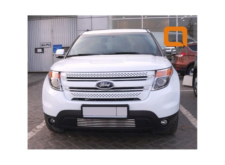 Стальная решетка в передний бампер (d 16) Can Otomotiv Ford Explorer 2011-2019 no.11176