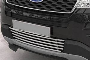 Стальная решетка в передний бампер (d 16) Can Otomotiv Ford Explorer 2011-2019 ― Auto-Clover