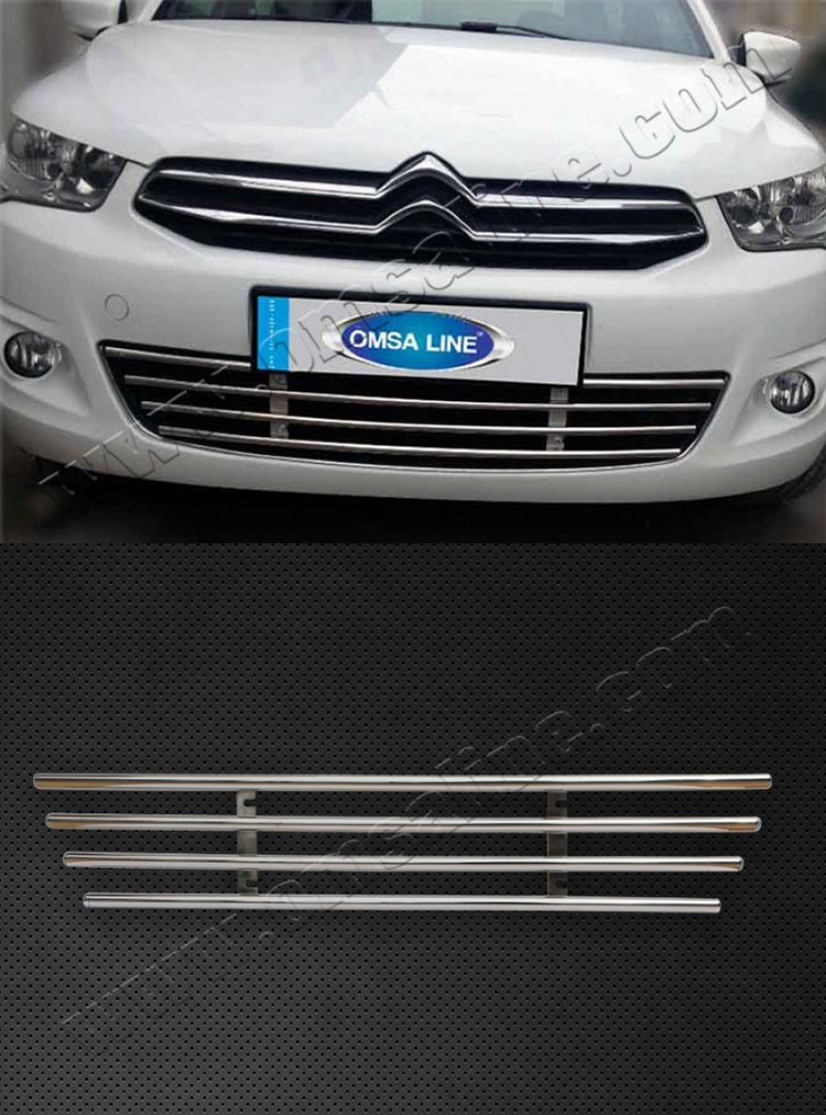 Стальная решетка в воздухозаборник Omsa Line Citroen C-Elysee 2013-2019 no.13753