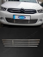 Стальная решетка в воздухозаборник Omsa Line Citroen C-Elysee 2013-2019