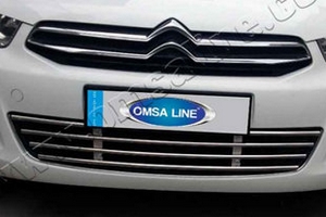 Стальная решетка в воздухозаборник Omsa Line Citroen C-Elysee 2013-2019 ― Auto-Clover
